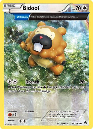 Bidoof (Alpha) - XY Primal Clash - Reverse Holofoil - Near Mint (NM)