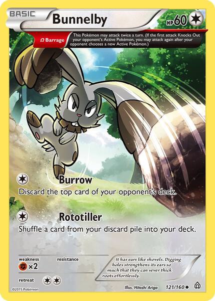 Bunnelby (Omega) - XY Primal Clash - Reverse Holofoil - Near Mint (NM)