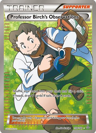 Professor Birch's Observations (159 Full Art) - XY Primal Clash - Holofoil - Lightly Played (LP)