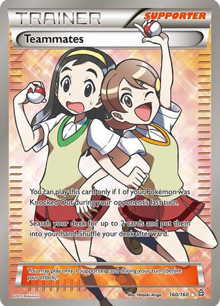 Teammates (160 Full Art) - XY Primal Clash - Holofoil - Moderately Played (MP)