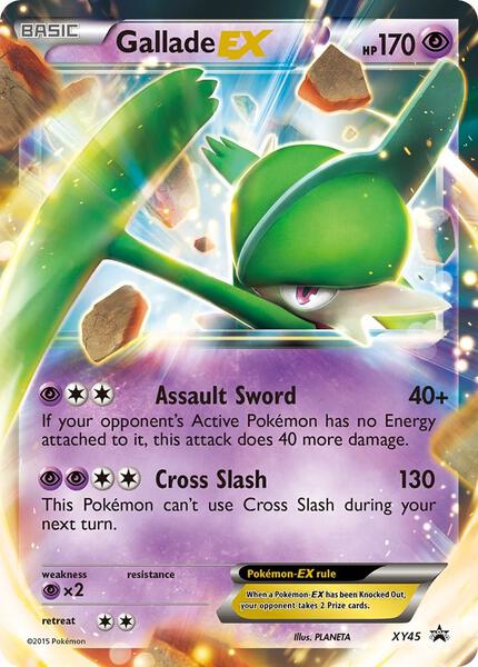 Gallade EX - XY45 - XY Promos - Holofoil - Damaged