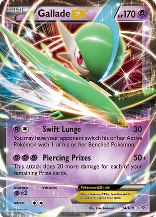 Gallade EX - XY Roaring Skies - Holofoil - Moderately Played (MP)
