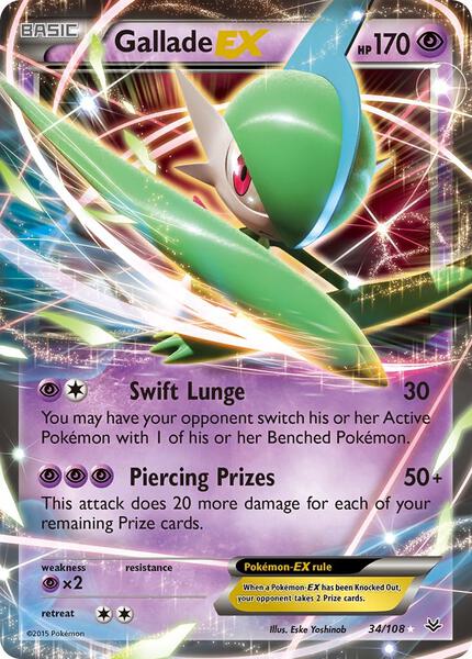 Gallade EX - XY Roaring Skies - Holofoil - Moderately Played (MP)