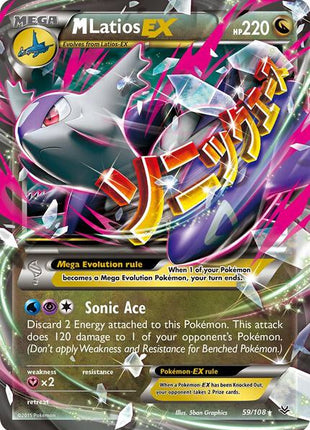 M Latios EX - XY Roaring Skies - Holofoil - Moderately Played (MP)
