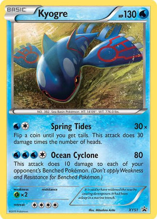 Kyogre - XY51 - XY Promos - Holofoil - Moderately Played (MP)