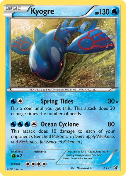 Kyogre - XY51 - XY Promos - Holofoil - Moderately Played (MP)