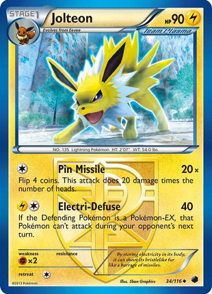 Jolteon (Team Plasma) - Plasma Freeze - Near Mint (NM)